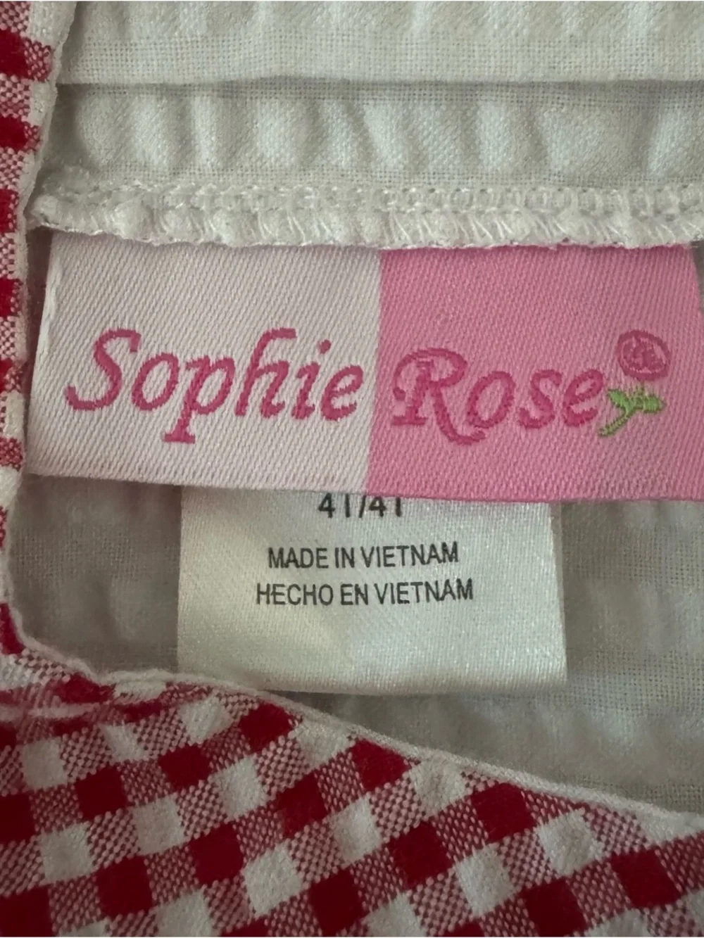 SOPHIE ROSE Seersucker Dress Red White Blue 4th July Girl’s Size 4T